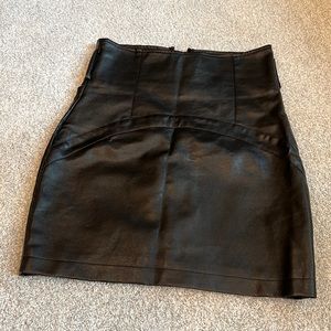 Black Pleather Skirt